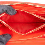 Prada Saffiano Leather Bow Zip Around Wallet
