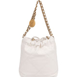 Chanel 22 Quilted Stitched Lambskin Small Drawstring Crossbody Handbag