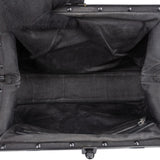 Gucci Black Leather GG Canvas Bamboo Frame Shoulder Bag