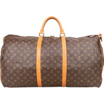 [🔄️B07 / F01] Louis Vuitton Monogram Canvas Keepall 55 Bandoulière Travel Bag - vintageandkickz