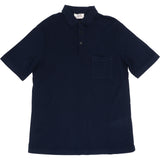 Hermès Navy Cotton Pocket Polo T-Shirt (XL)