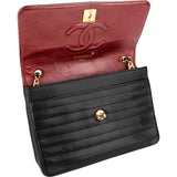 Chanel Vertical Quilted Lambskin 24K Gold Single Flap Crossbody Bag
