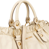Miu Miu Vitello Lux Satchel City Handbag