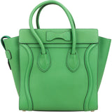 Céline Green Grained Calfskin Luggage Handbag