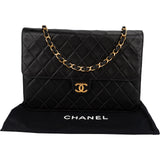Chanel Quilted Lambskin 24K Single Flap Shoulder Bag