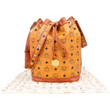 MCM Monogram Visetos Drawstring Bucket Crossbody Bag