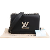 Louis Vuitton Noir Epi Leather Twist MM Crossbody Bag