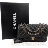 Chanel Quilted Lambskin Jumbo Double Flap Crossbody Bag