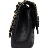 Chanel Quilted Caviar Leather Jumbo Double Flap Crossbody Bag