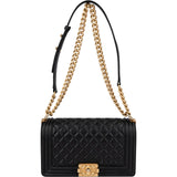 Chanel Quilted Lambskin Medium Boy Crossbody Bag