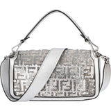 Fendi FF Sequin Embroidered Monogram Baguette Shoulder Handbag