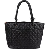 Chanel Quilted Lambskin Cambon Ligne Jumbo Tote Shoulder Bag