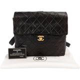 Chanel Quilted Lambskin 24K Gold Small Single Flap Backpack