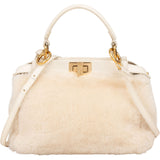 Fendi Shearling Mini Peekaboo Handbag
