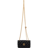 Chanel Quilted Lambskin Single Flap Adjustable Crossbody Bag