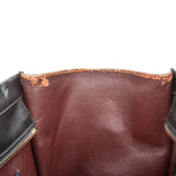 Céline Smooth Black Leather Luggage Handbag