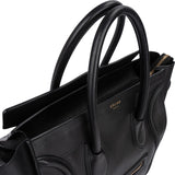 Celine Black Leather Luggage Handbag