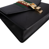 Gucci Black Leather Medium Sylvie Shoulder Bag