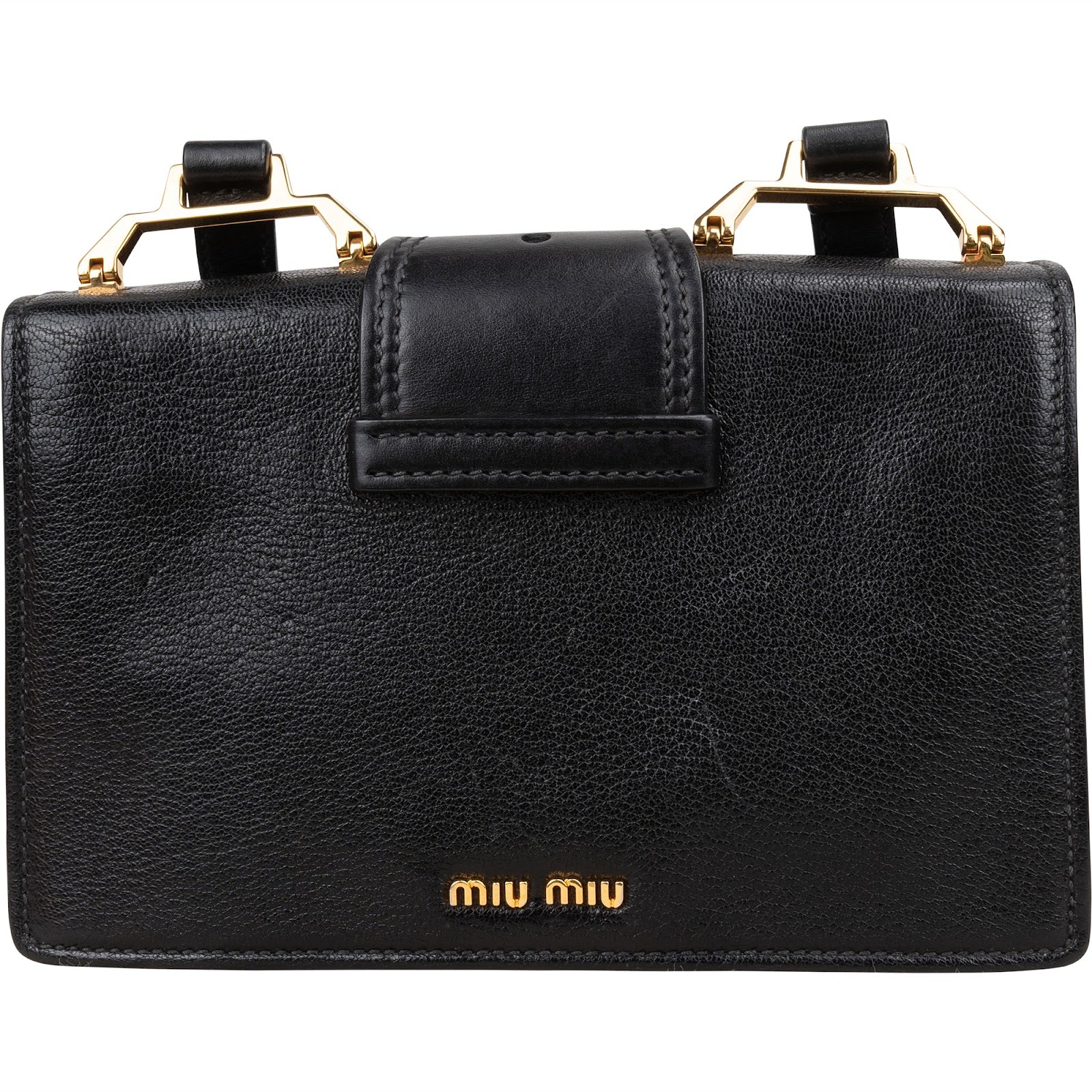 Miu Miu Madras Crystal Leather Crossbody Bag - vintageandkickz