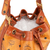 MCM Monogram Visetos Drawstring Bucket Crossbody Bag
