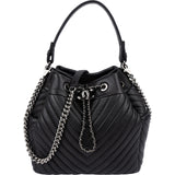 Chanel Chevron Leather Drawstring Crossbody Bag