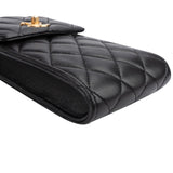 Chanel Quilted Lambskin Phone Holder Chain Crossbody Bag