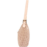 Fendi Monogram FF Zucca Canvas Baguette Buckle Shoulder Bag