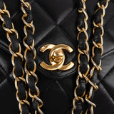 Chanel Quilted Lambskin 24K Gold Single Flap Crossbody Bag