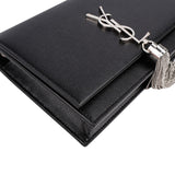 Saint Laurent Grain de Poudre Kate Tassel Wallet On Chain Crossbody Bag