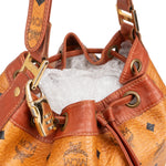 MCM Monogram Visetos Drawstring Bucket Crossbody Bag - vintageandkickz