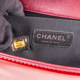 Chanel Quilted Patent Leather Medium Boy Single Flap Crossbody Bag