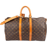 Louis Vuitton Monogram Canvas Keepall 45 Bandoulière Travel Bag