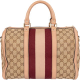 Gucci Monogram GG Sherry Line Boston Handbag