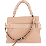 Miu Miu Pebbled Leather Madras Braided Handle Handbag