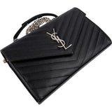 Yves Saint Laurent Grain de Poudre Quilted Leather Wallet On Chain Crossbody Bag