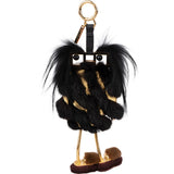 Fendi Fur Metallic Leather Monster Bug Bag Charm