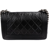 Chanel Quilted Lambskin Boy Medium Single Flap Crossbody Bag