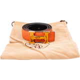 Hermès Bicolor Leather Reversible H Belt (100)