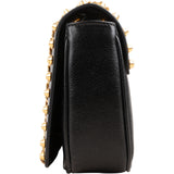 Prada Vitello Daino Studded Flap Crossbody Bag
