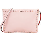 Christian Louboutin Calfskin Leather Studded Pouch Crossbody Bag