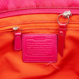 Coach Monogram Optic Signature Fabric Satchel Shoulder Bag