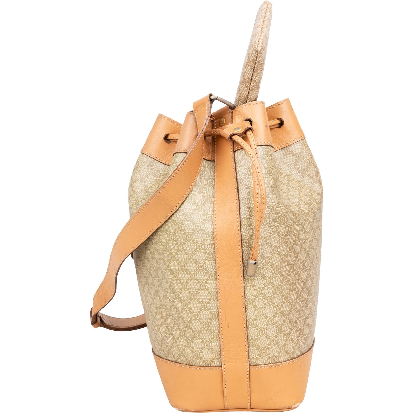 Celine Macadam Monogram Bucket Shoulder Bag - vintageandkickz