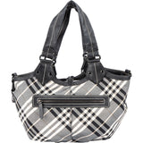 Burberry Blue Label Calfskin Reversible Hobo Shoulder Bag