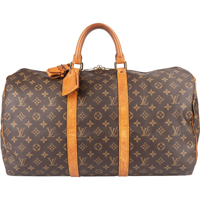 Louis Vuitton Monogram Canvas Keepall 50 Travel Bag