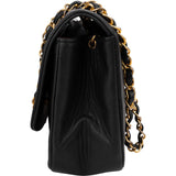 Chanel Quilted Lambskin 24K Gold Diana Small Single Flap Crossbody Bag