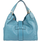 Gucci Blue Leather Soft Stirrup Hobo Shoulder Bag