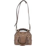 Chloé Brown Grained Leather Daria Small Crossbody Handbag