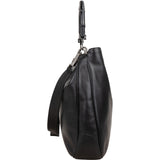 Gucci Black Leather Bamboo Hobo Handbag