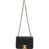 Chanel Quilted Lambskin 24K Gold Single Flap Shoulder Bag