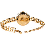 Gucci Gold Tone Change Bezel Chain 11/12 Women Watch